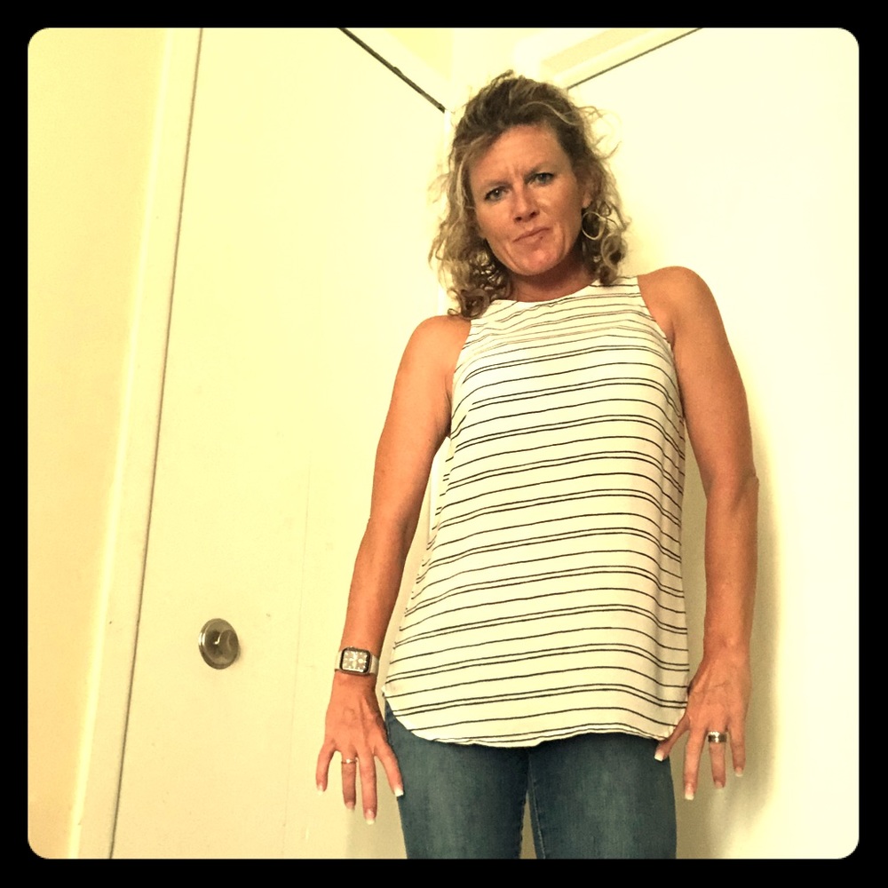 Sleeveless Striped Tank